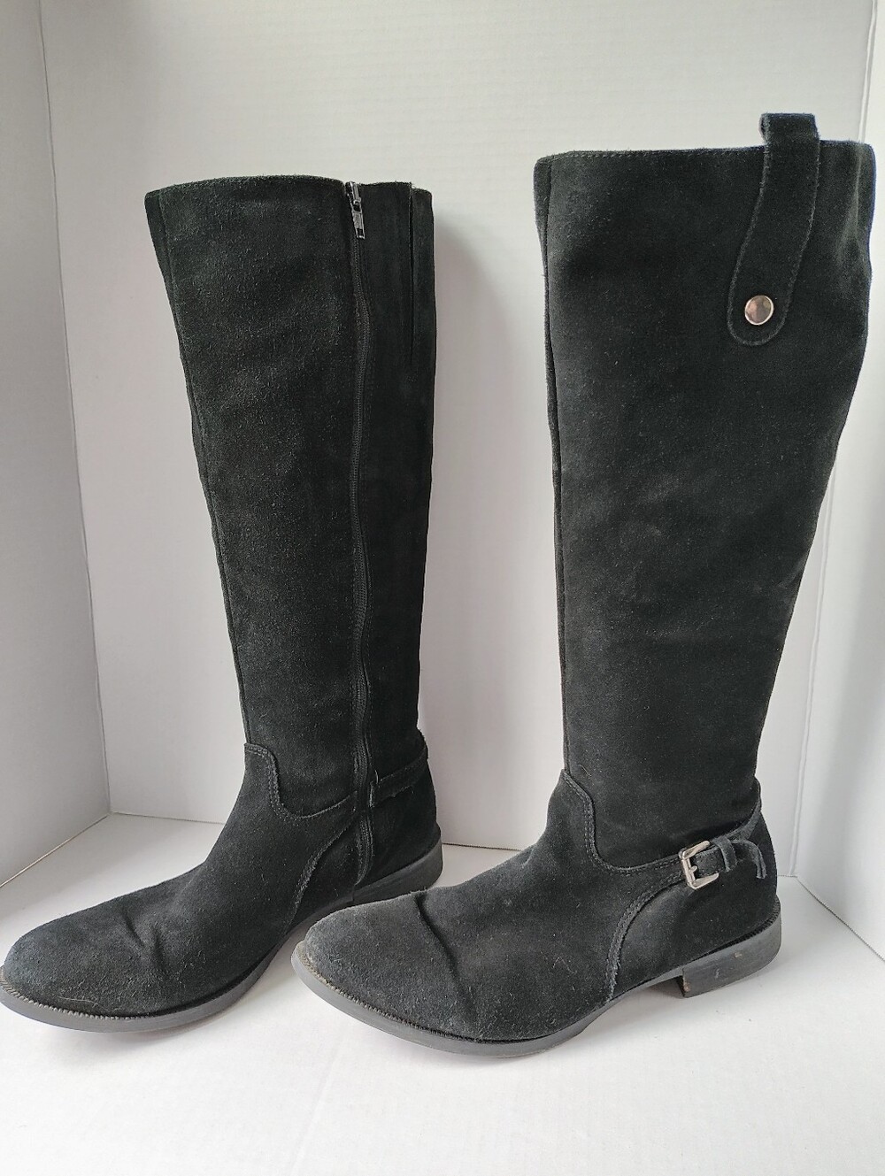 La Canadienne Stephanie Waterproof Black SuedeTall Knee Boots Sz 9.5